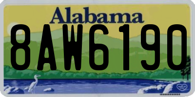 AL license plate 8AW6190