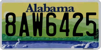 AL license plate 8AW6425