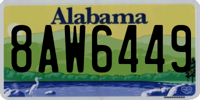 AL license plate 8AW6449