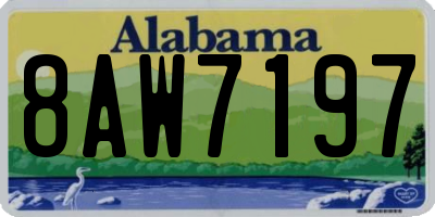 AL license plate 8AW7197