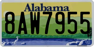 AL license plate 8AW7955