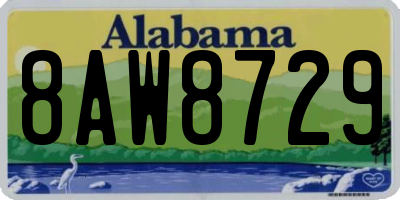 AL license plate 8AW8729
