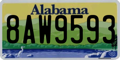 AL license plate 8AW9593