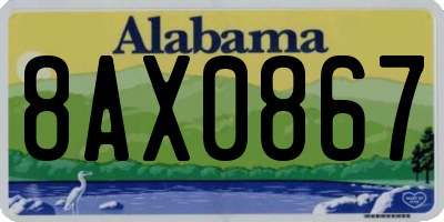 AL license plate 8AX0867