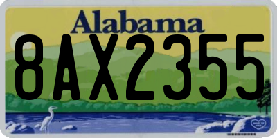 AL license plate 8AX2355