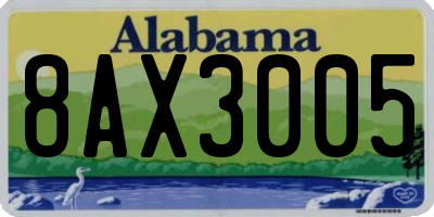 AL license plate 8AX3005