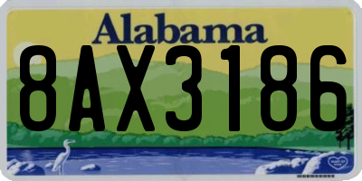 AL license plate 8AX3186