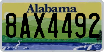 AL license plate 8AX4492