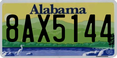 AL license plate 8AX5144