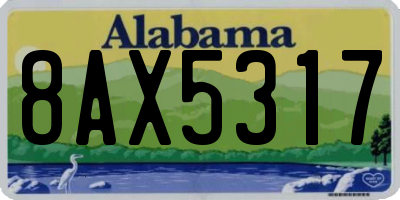 AL license plate 8AX5317