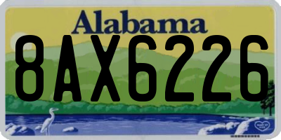 AL license plate 8AX6226