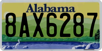 AL license plate 8AX6287