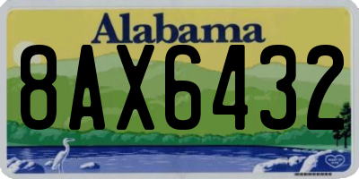 AL license plate 8AX6432
