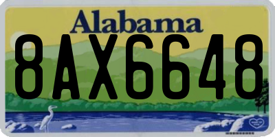 AL license plate 8AX6648