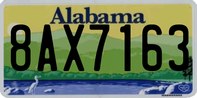 AL license plate 8AX7163