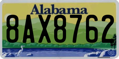 AL license plate 8AX8762