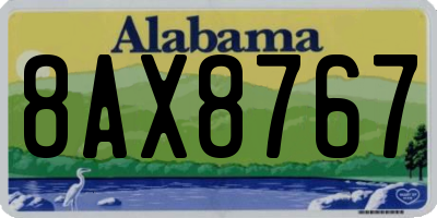 AL license plate 8AX8767