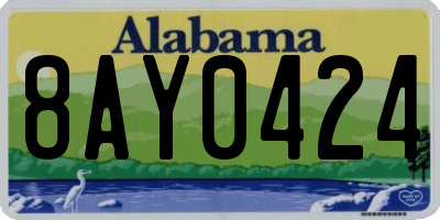 AL license plate 8AY0424