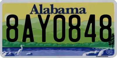 AL license plate 8AY0848