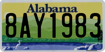 AL license plate 8AY1983