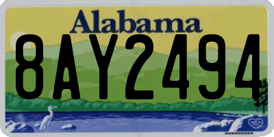AL license plate 8AY2494