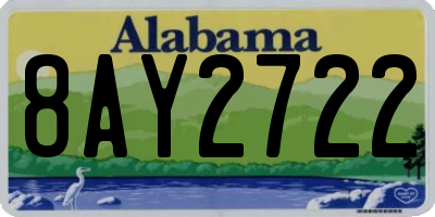 AL license plate 8AY2722