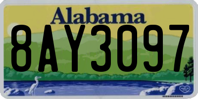 AL license plate 8AY3097