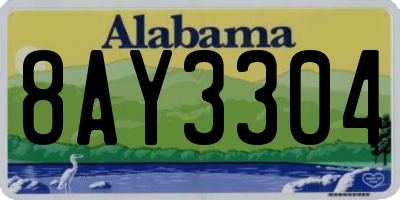 AL license plate 8AY3304