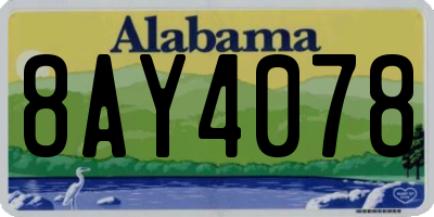 AL license plate 8AY4078