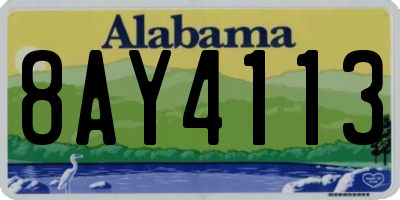 AL license plate 8AY4113