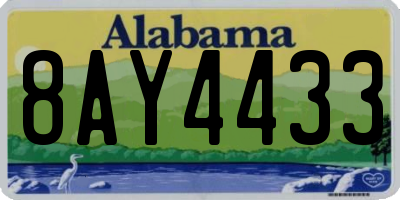 AL license plate 8AY4433