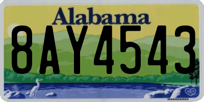 AL license plate 8AY4543