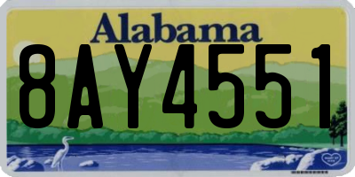 AL license plate 8AY4551