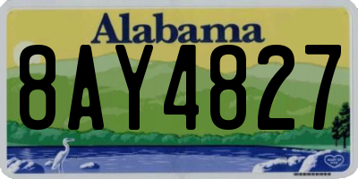 AL license plate 8AY4827