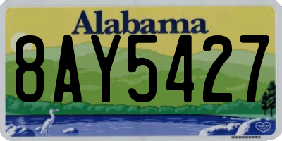 AL license plate 8AY5427
