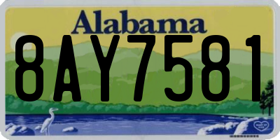AL license plate 8AY7581