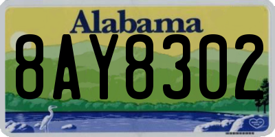 AL license plate 8AY8302