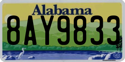 AL license plate 8AY9833