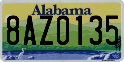 AL license plate 8AZ0135