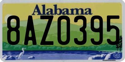 AL license plate 8AZ0395