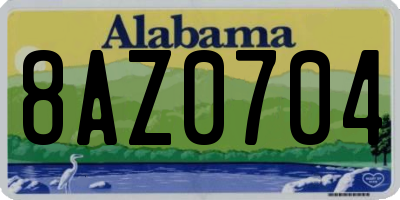AL license plate 8AZ0704