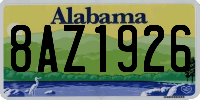 AL license plate 8AZ1926