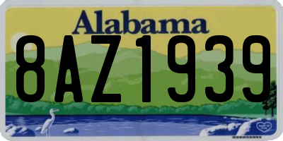 AL license plate 8AZ1939
