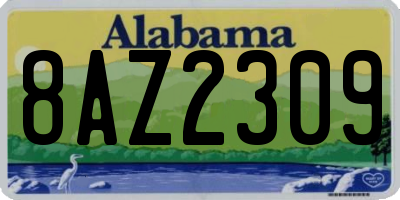 AL license plate 8AZ2309