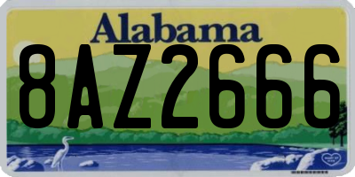 AL license plate 8AZ2666