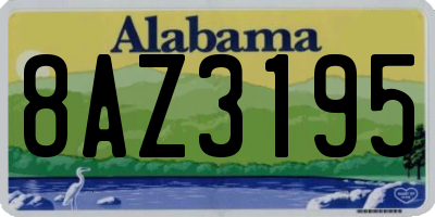 AL license plate 8AZ3195