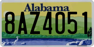 AL license plate 8AZ4051