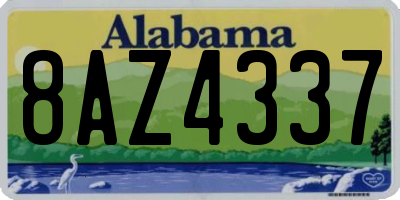 AL license plate 8AZ4337
