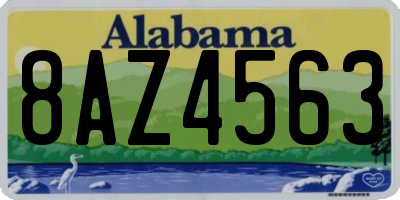 AL license plate 8AZ4563