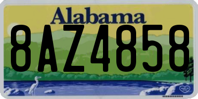 AL license plate 8AZ4858